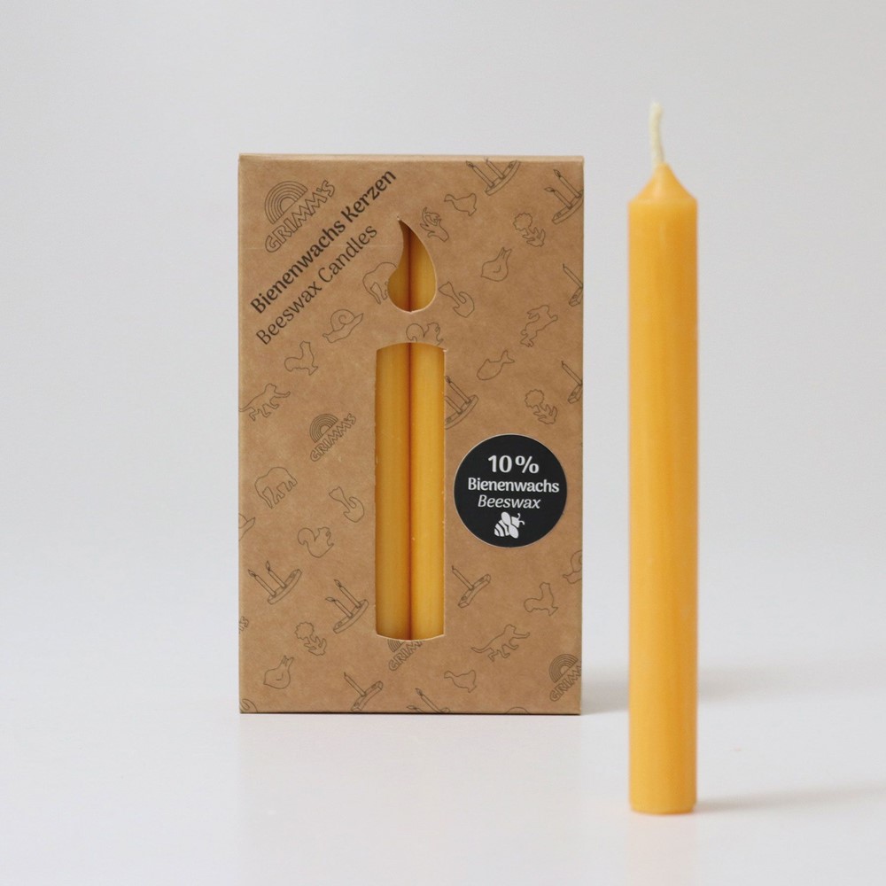 Amber Beeswax Candles (10%) VE 12 pcs.