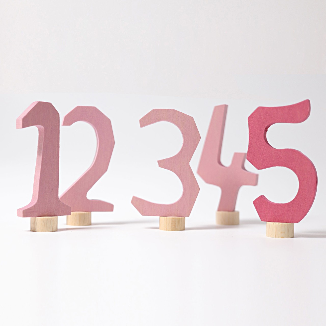 Pink Decorative Numbers 1-5