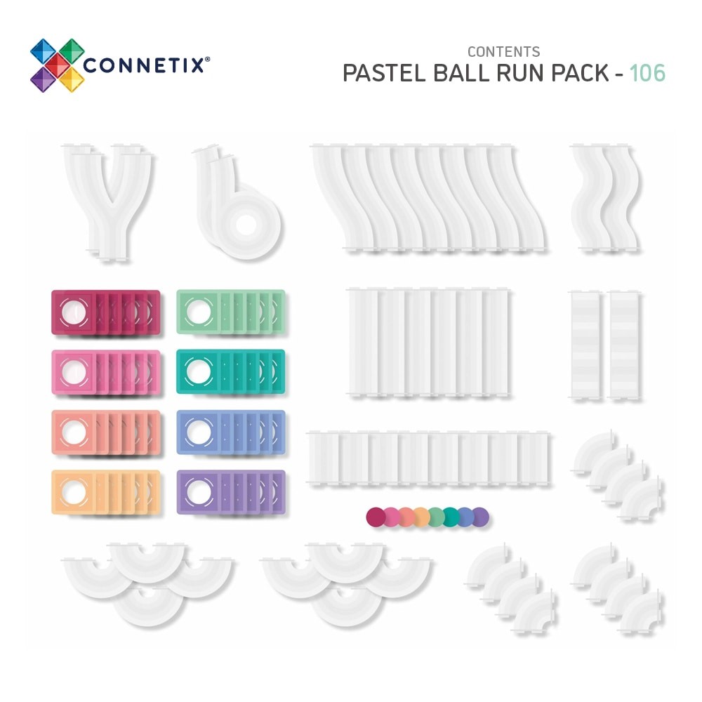 106 Piece Pastel Ball Run Pack