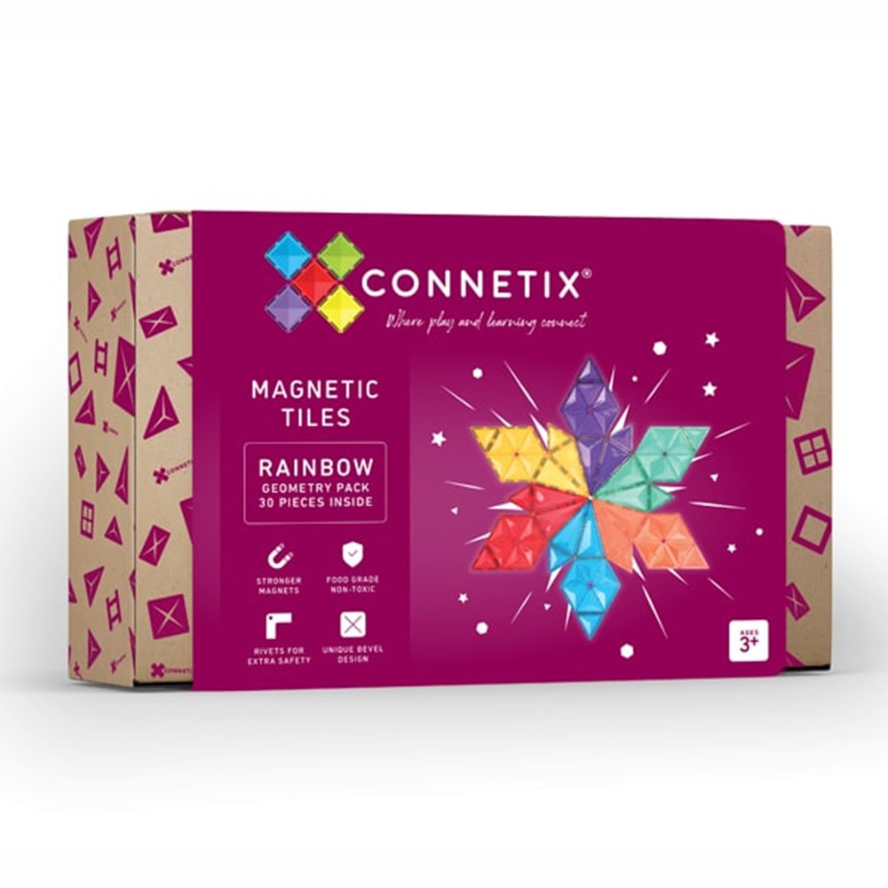 חלקים גאומטריים בצבעי קשת – Connetix