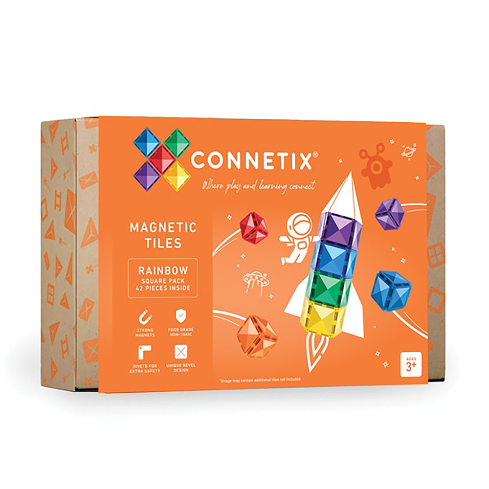 חלקים מרובעים בצבעי קשת – Connetix