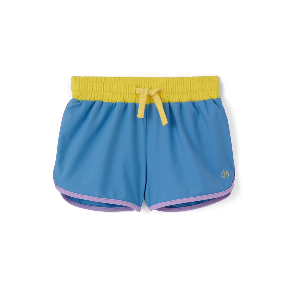 מכנסי בגד ים דגם קיווי – כחול צהוב – Baines