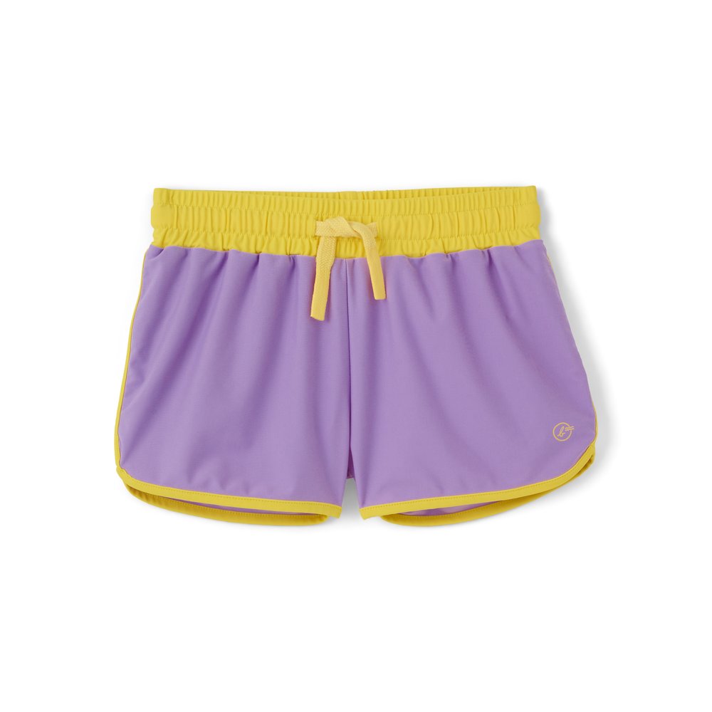מכנסי בגד ים דגם קיווי – סגול צהוב – Baines