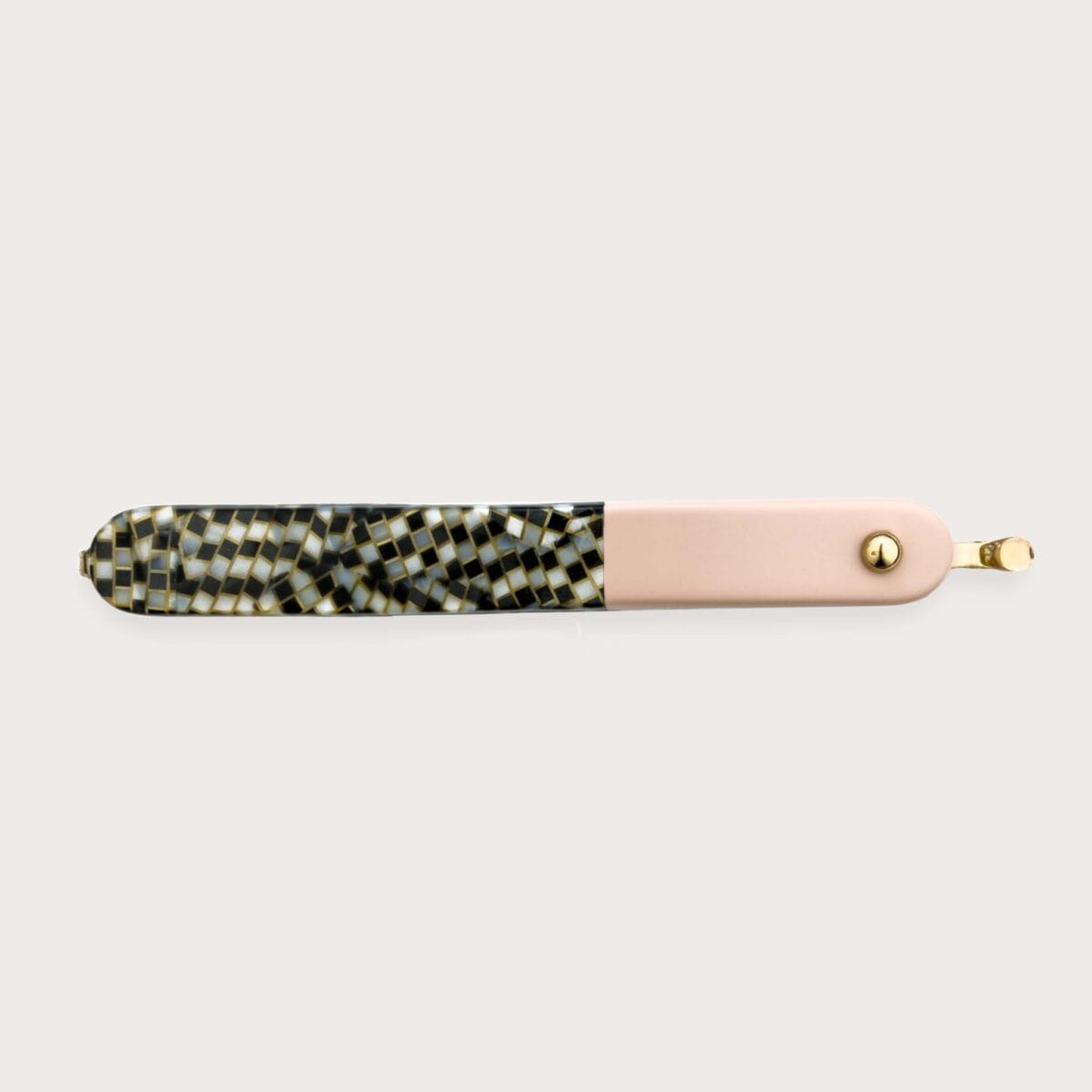 Rosematic - GRAPHIC - Damier gris & rose poudre