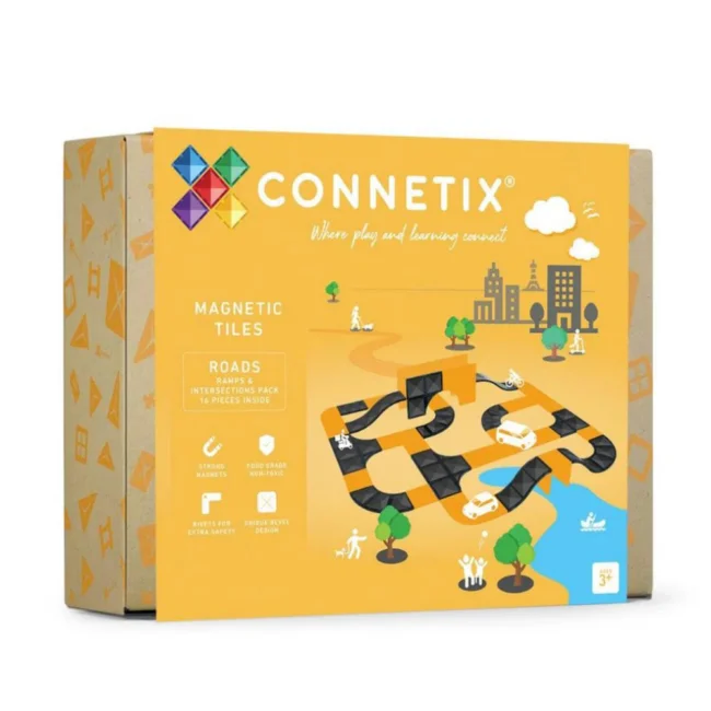 סט קטן של כבישים שחורים – Connetix