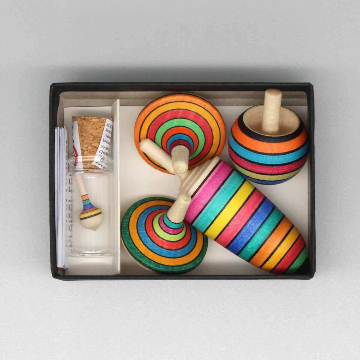 Spinning Top Learning Set Striped in Box