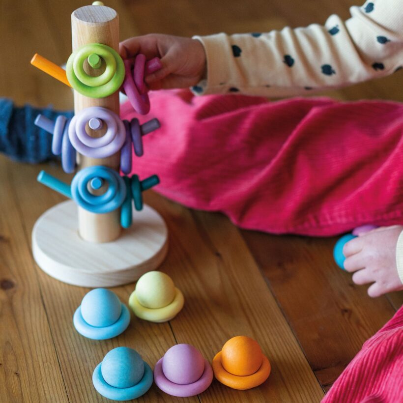 Sorting Helper Building Rings Pastel4