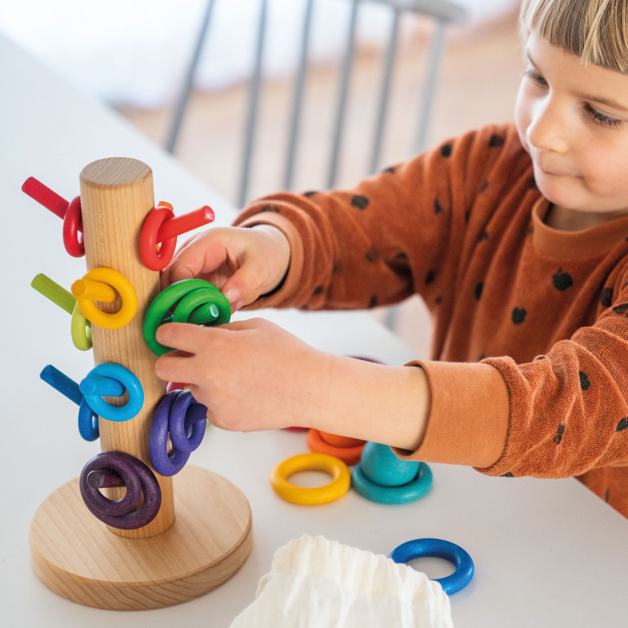 Sorting Helper Building Rings Rainbow4