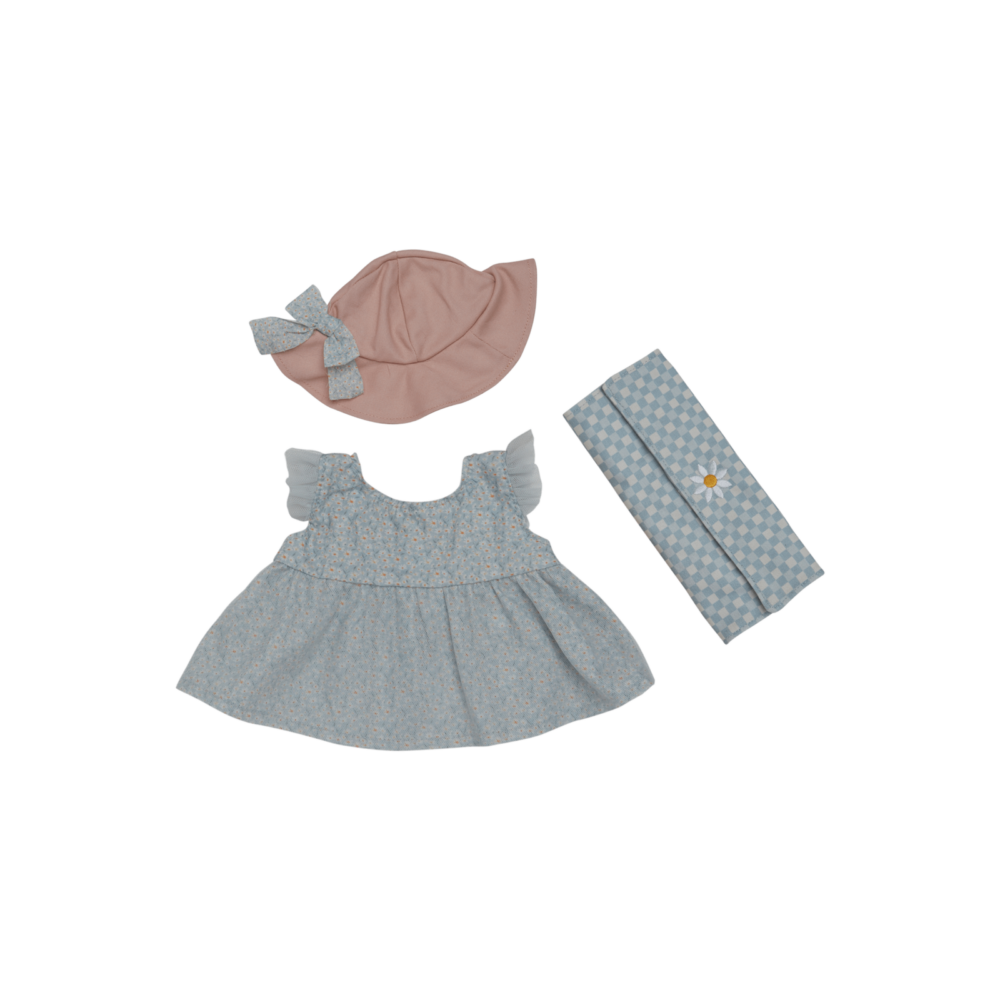 Dinkum Doll Petal Picnic Outfit Set Teal Medium