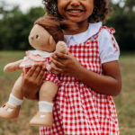 Dinkum Doll Cherry Gingham Outfit Set Red3 Medium