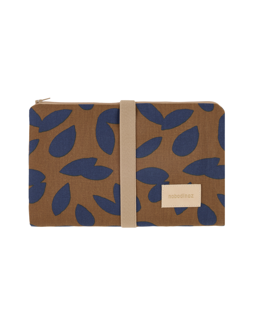 Hyde Park Changing Pad Blue Leaves Nobodinoz 1
