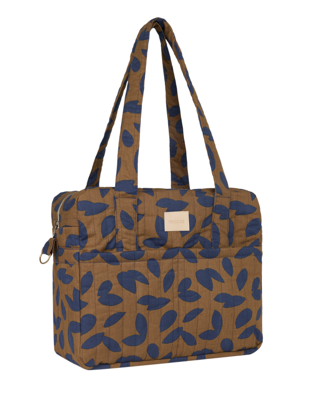 Hyde Park Waterproof Stroller Bag Blue Leaves Nobodinoz 3