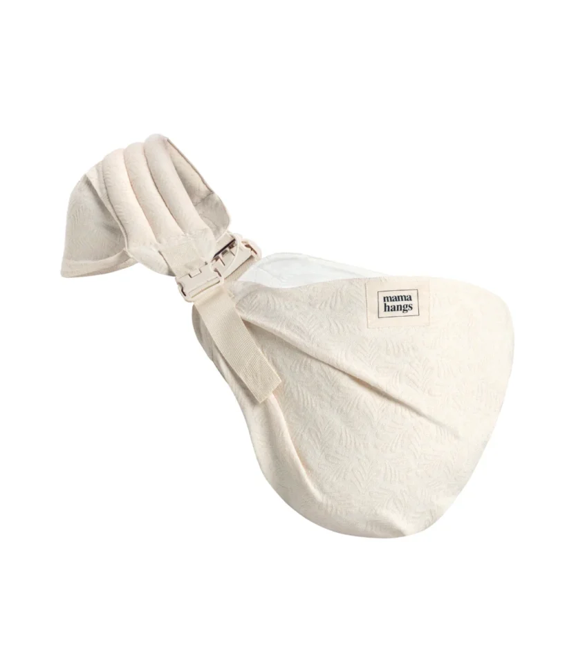 Mama Hangs Carry And Walk Jacquard Ecru Fabrique Au Portugal