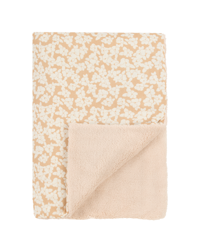 Wabi Sabi Muslin Baby Winter Blanket Golden Brown Sakura Nobodinoz 2 8435574940292