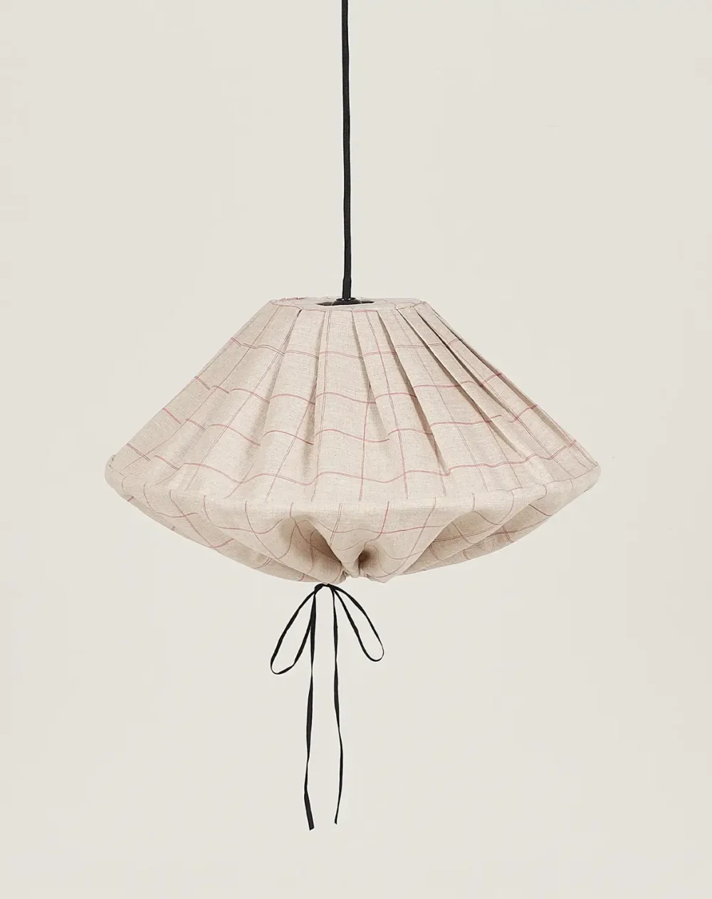 Yumi Lampshade Diameter 50cm Carmine Grid Nobodinoz 1 1 1
