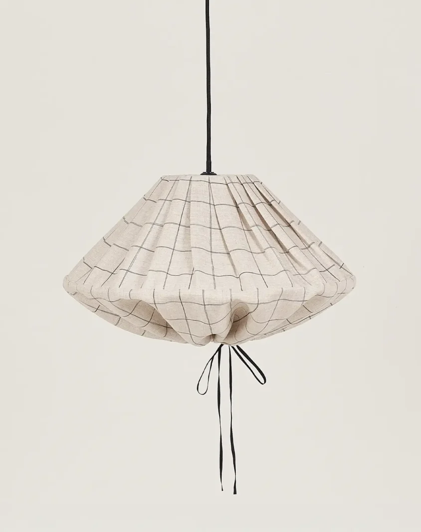 Yumi Lampshade Diameter 50cm Charcoal Grid Nobodinoz 1 Yumi Lampshade Diameter 50cm Charcoal Grid Nobodinoz 1