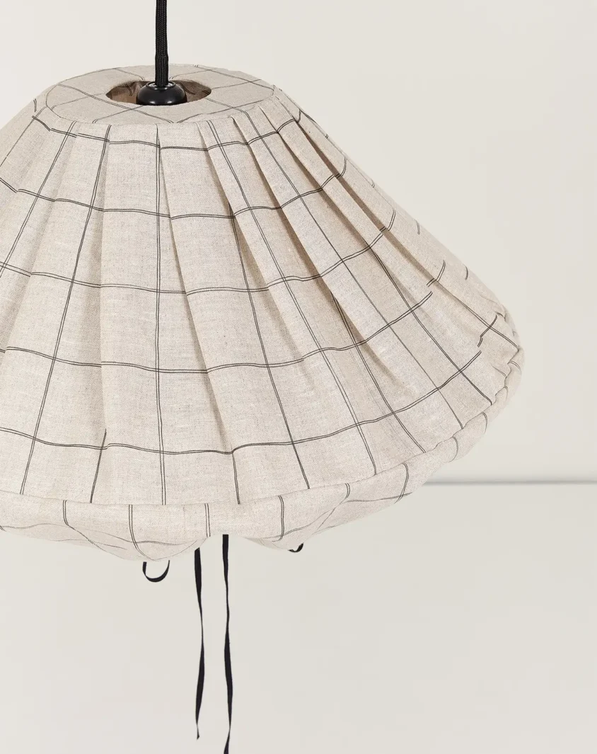 Yumi Lampshade Diameter 50cm Charcoal Grid Nobodinoz 3 Yumi Lampshade Diameter 50cm Charcoal Grid Nobodinoz 3
