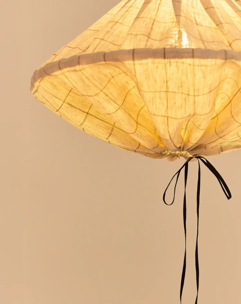 Yumi Lampshade Diameter 50cm Charcoal Grid Nobodinoz 5