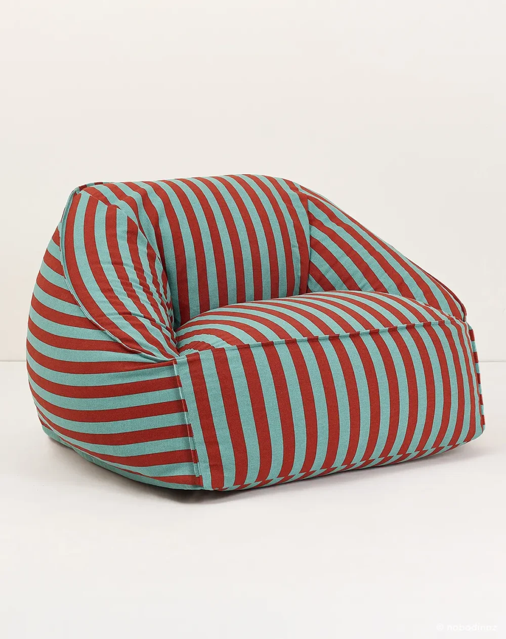 Ziggy Long Beanbag Adult Red Teal Green Stripes Nobodinoz 1 8435574940513 1