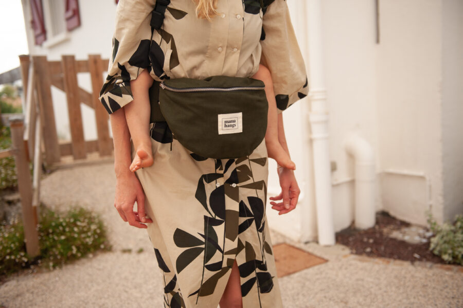 Mama Hangs Fannypack Bloom Bag Olive Noir 3668