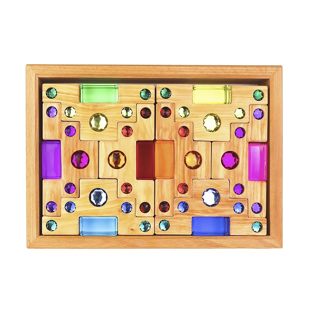 Bs 0296 Color Stair Blocks With Lucent Cubes Glinster Trapblokken Met Lichtdoorlatende Blokken Bauspiel Toverboom 1 1000x1000w