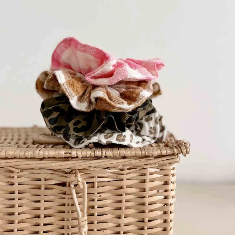 Chouchou Graou Olive Vichy Mini Leo