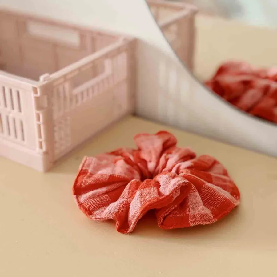 Chouchou Vichy Red Pink