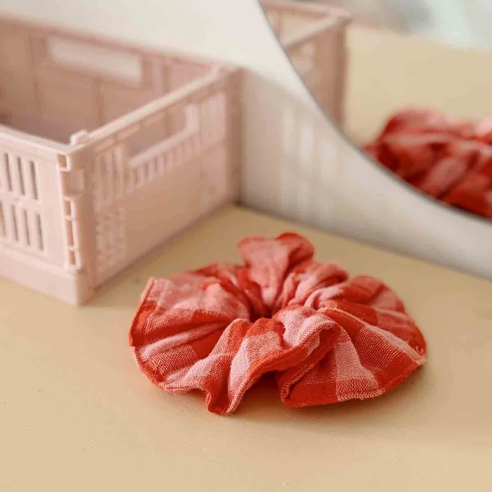 Chouchou Vichy Red Pink