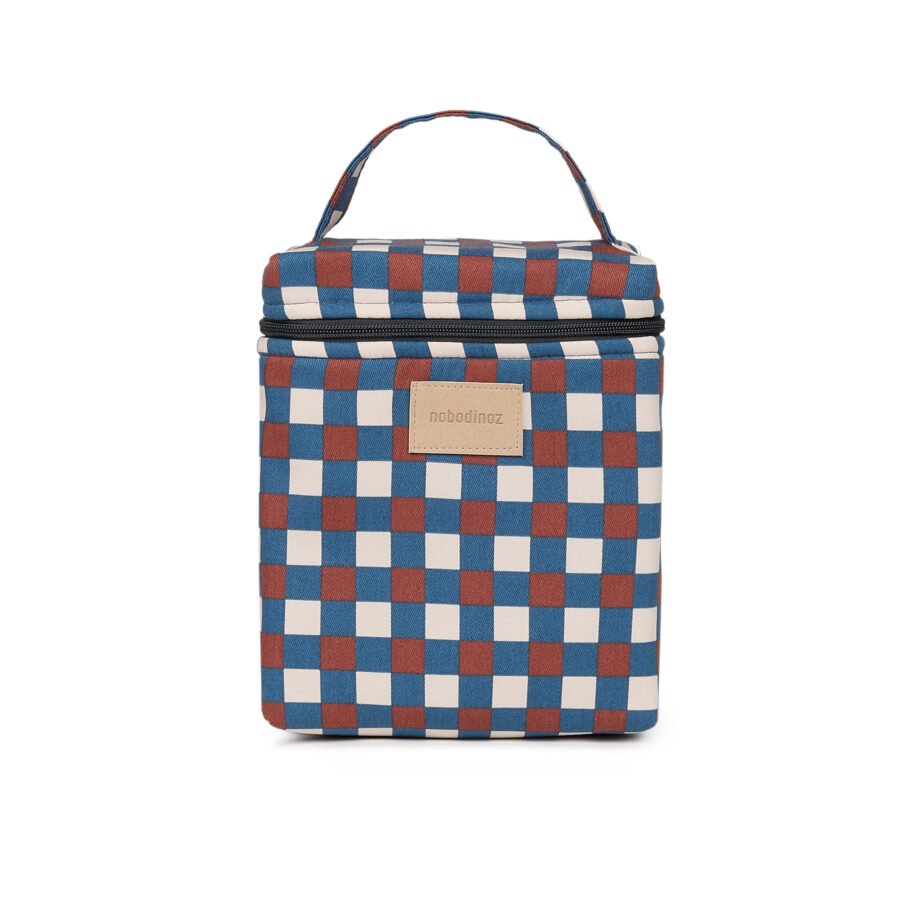 Hyde Park Insulated Baby Bottle Lunch Bag Blue Red Mosaic Nobodinoz 2 8435574941695