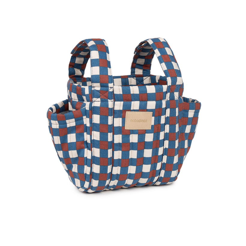 Hyde Park Stroller Organizer Blue Red Mosaic Nobodinoz 1 8435574941572