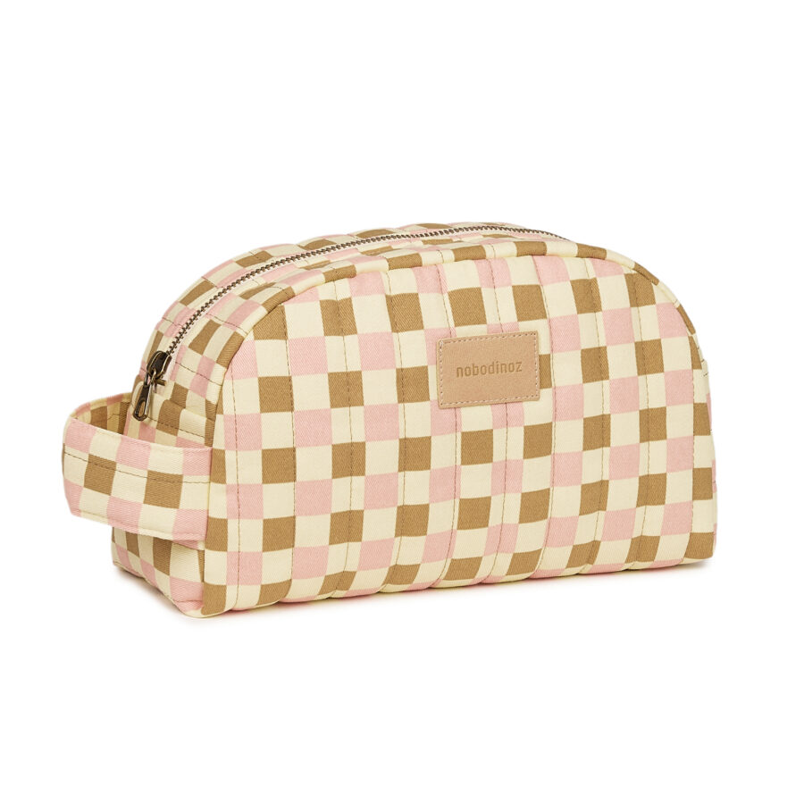 Hyde Park Waterproof Vanity Case Yellow Pink Mosaic Nobodinoz 1 8435574941619