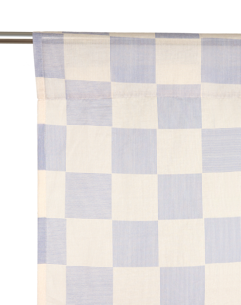 Vibes Curtain Blue Checks 1