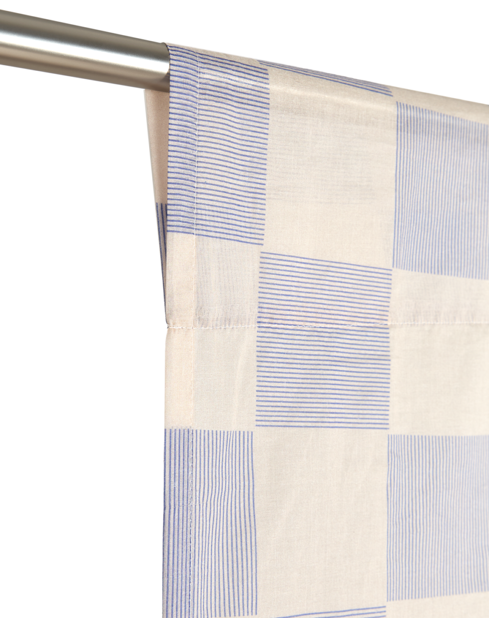 Vibes Curtain Blue Checks 2