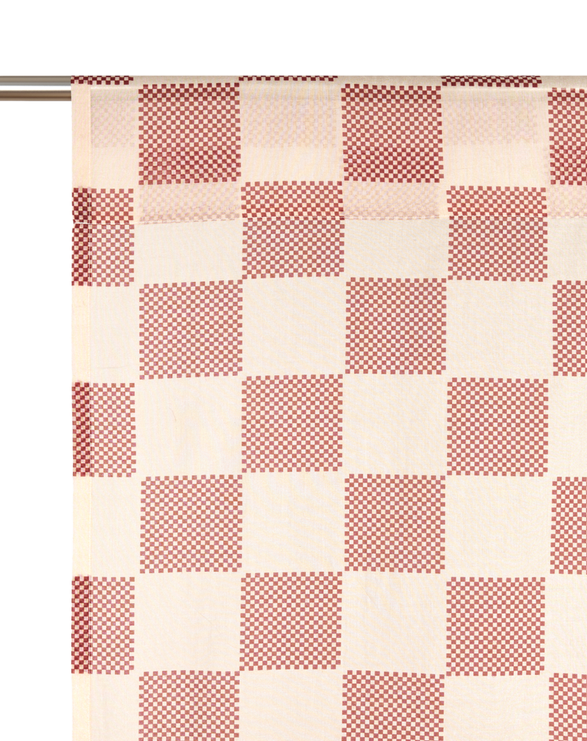 Vibes Curtain Red Checks 1