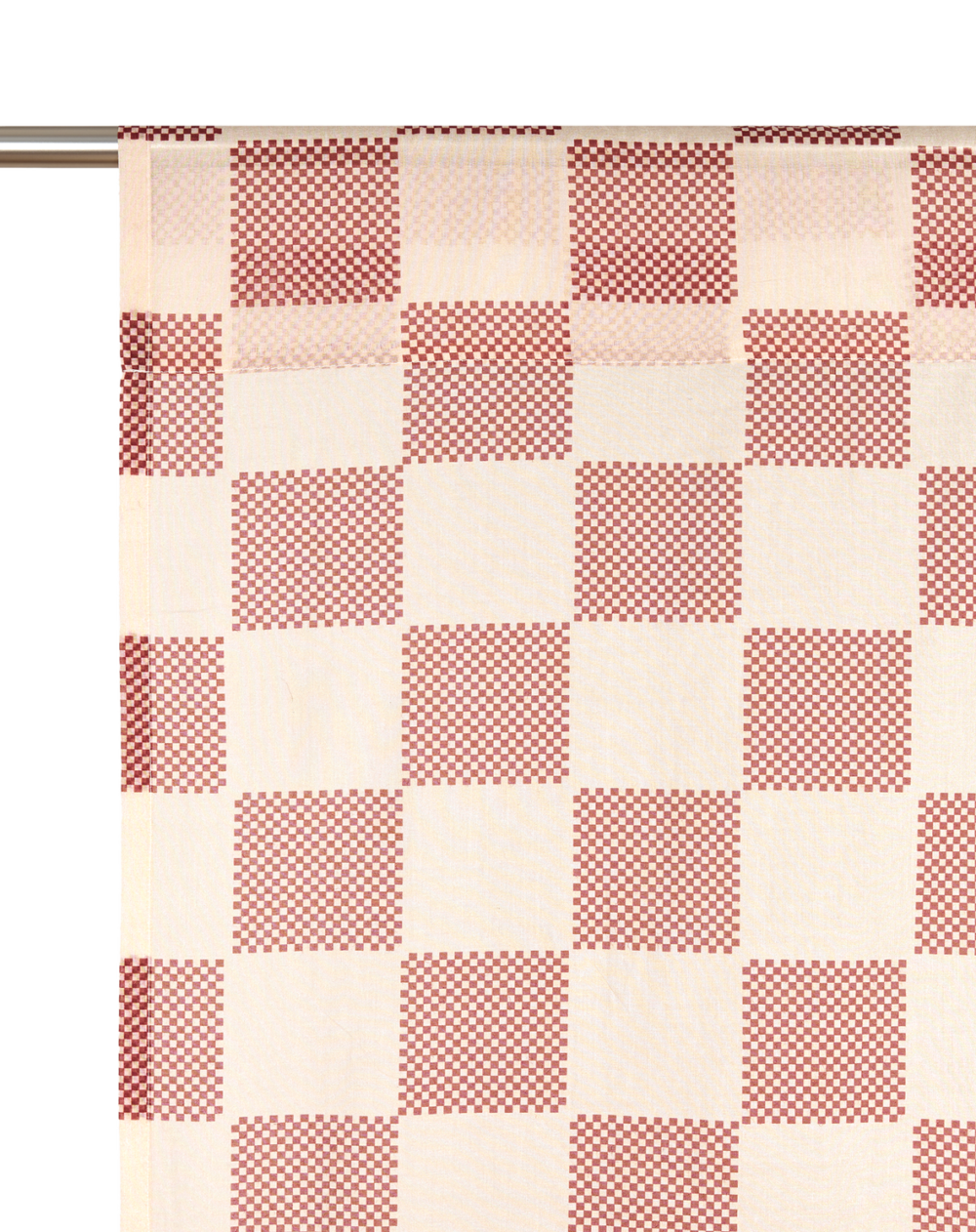 Vibes Curtain Red Checks 1