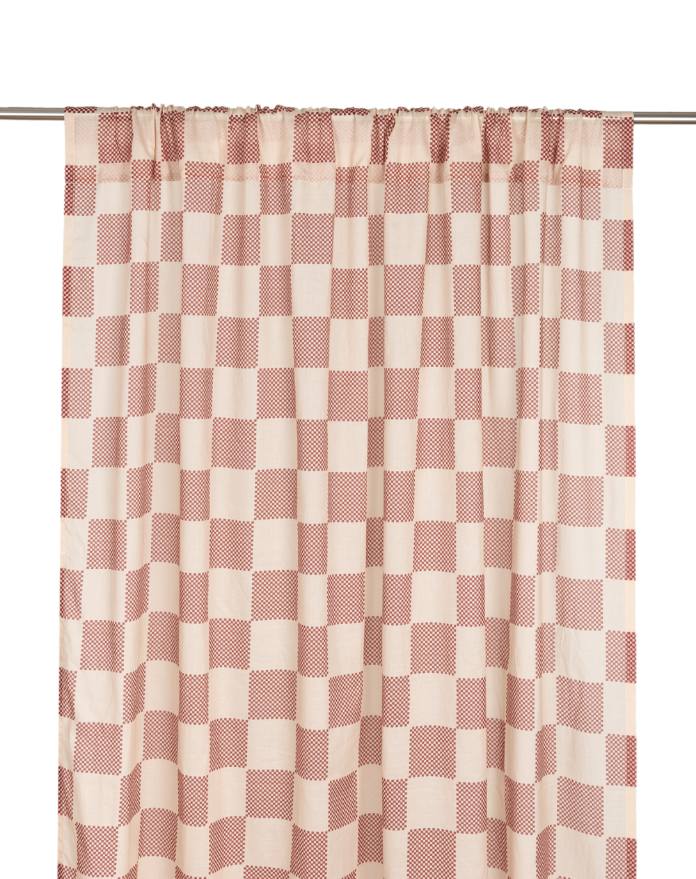 Vibes Curtain Red Checks 3
