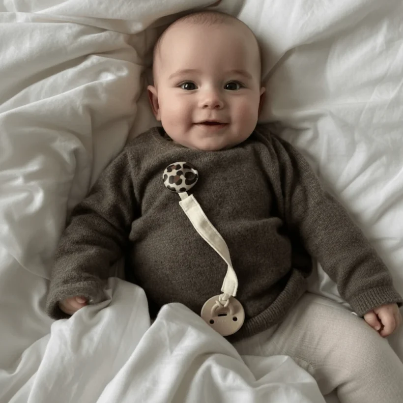 Attache Tetine Pebble Graouu Pink 9325764