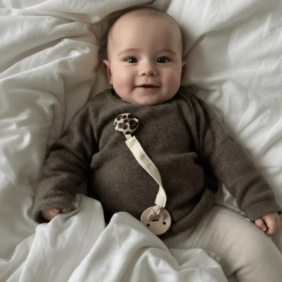 Attache Tetine Pebble Graouu Pink 9325764