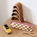 Gaston Pack Of 2 Pencil Cases Gaston Checks Caramel (1) Gaston Pack Of 2 Pencil Cases Gaston Checks Caramel (1)
