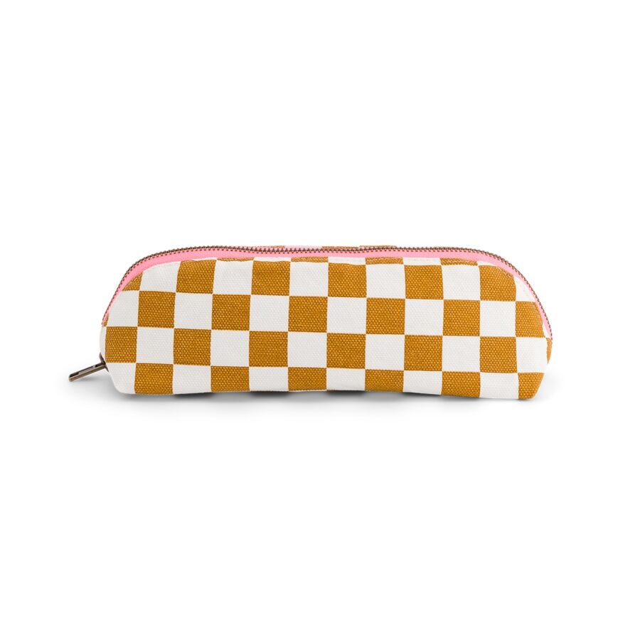 Gaston Pack Of 2 Pencil Cases Gaston Checks Caramel Gaston Pack Of 2 Pencil Cases Gaston Checks Caramel