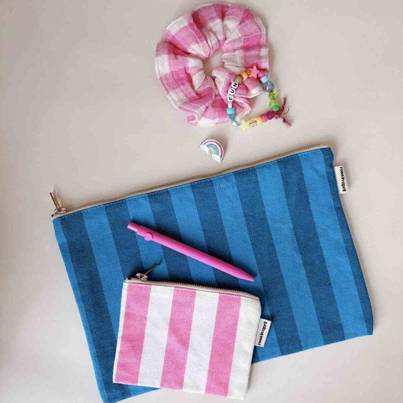 Lili Pack Of 2 Handbags Stripes Tahitian Turquoise (1)