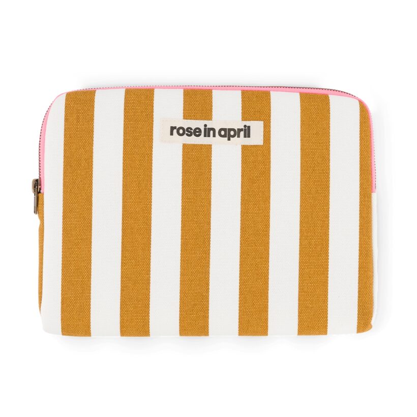 Pack Of 2 Ipad Sleeve Anouk Stripes Ecru Caramel
