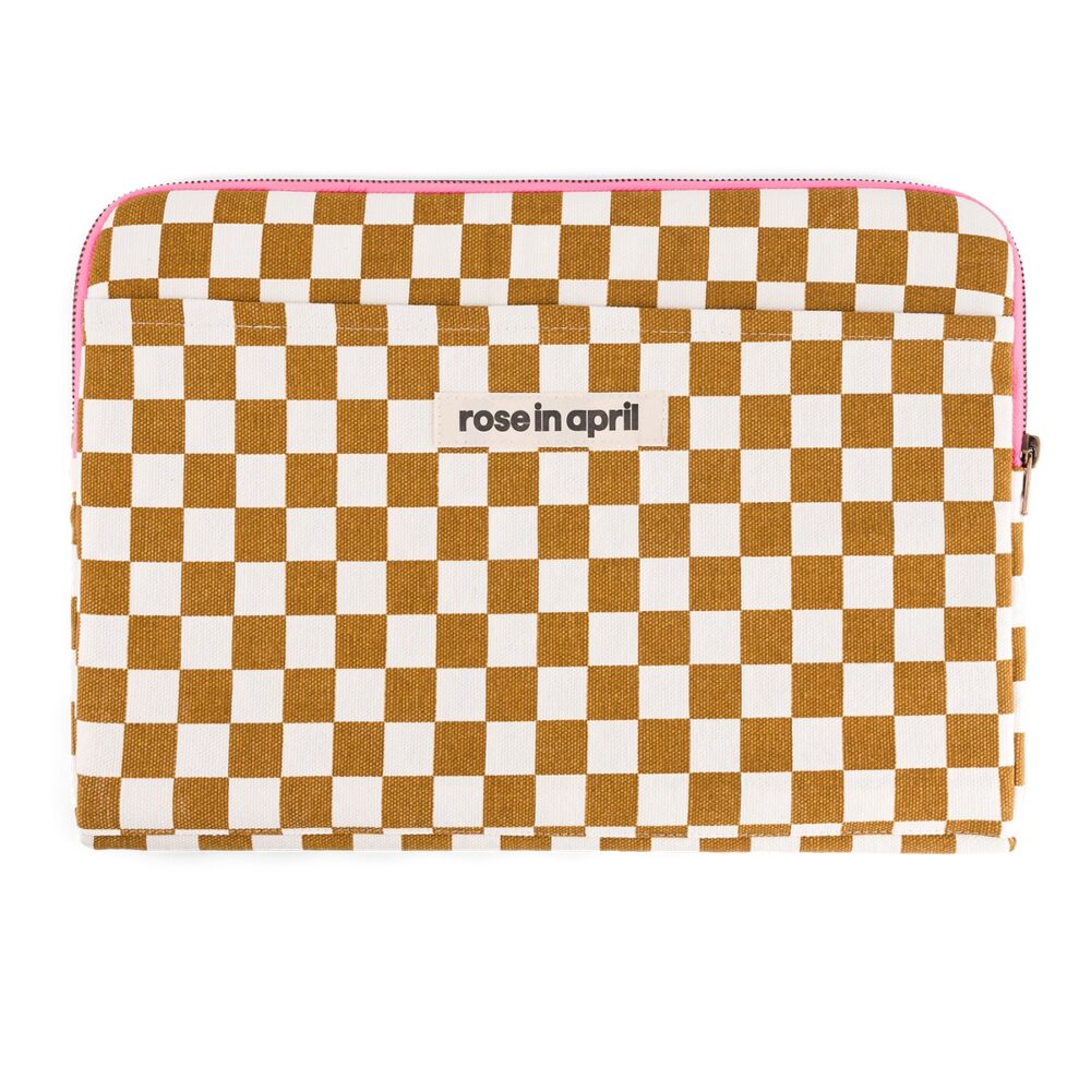 Pack Of 2 Laptop Sleeve Octave Checks Caramel