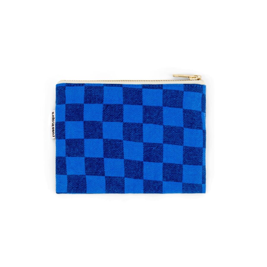 Pack Of 2 Mini Pouch Marie Checks Greek Blue Blue Navy