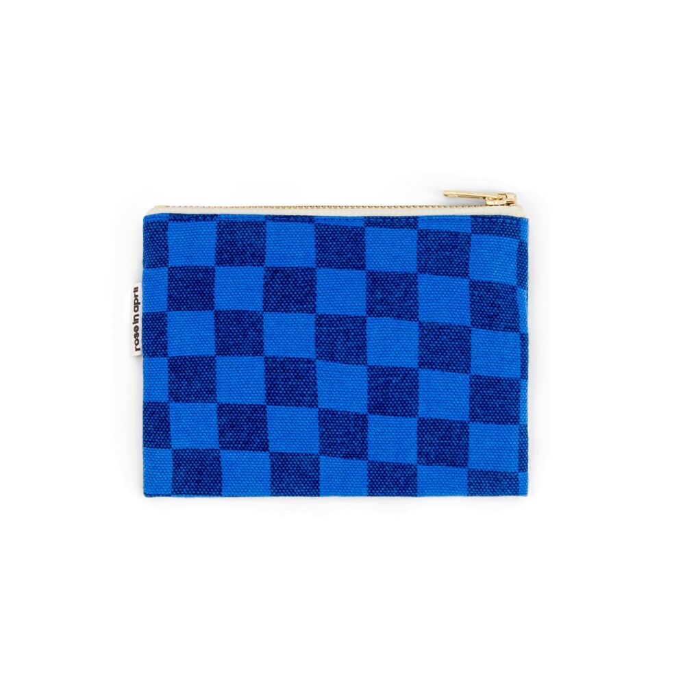 Pack Of 2 Mini Pouch Marie Checks Greek Blue Blue Navy