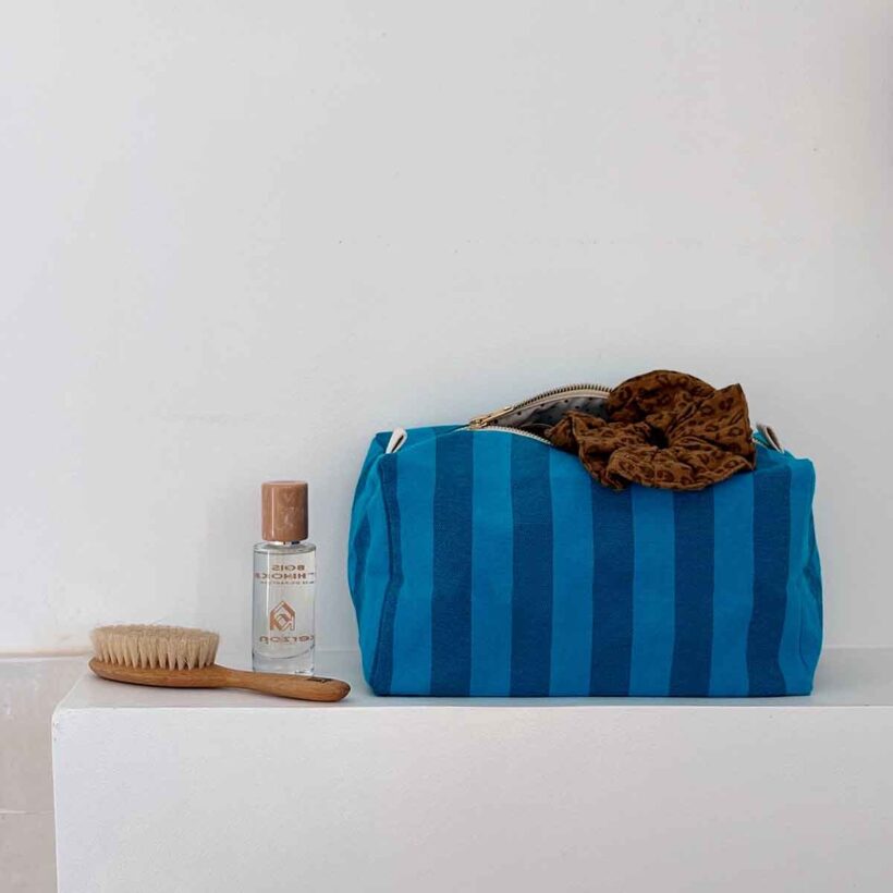 Pack Of 2 Vic Wash Bags Stripes Tahitian Turquoise (1)