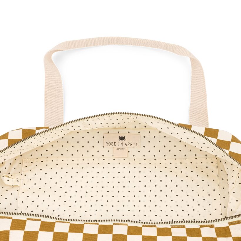 Raphael Bowling Bag Checks Caramel (1)