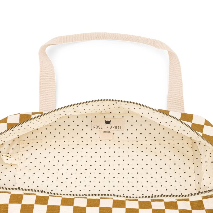 Raphael Bowling Bag Checks Caramel (1)