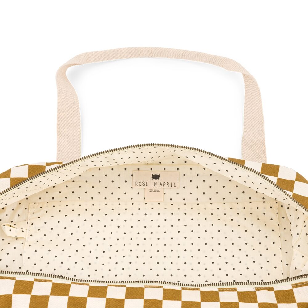 Raphael Bowling Bag Checks Caramel (1)