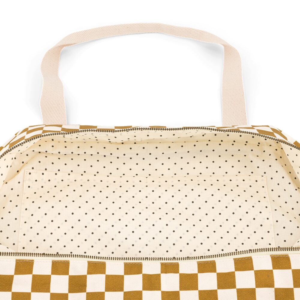 Raphael Bowling Bag Checks Caramel (2)